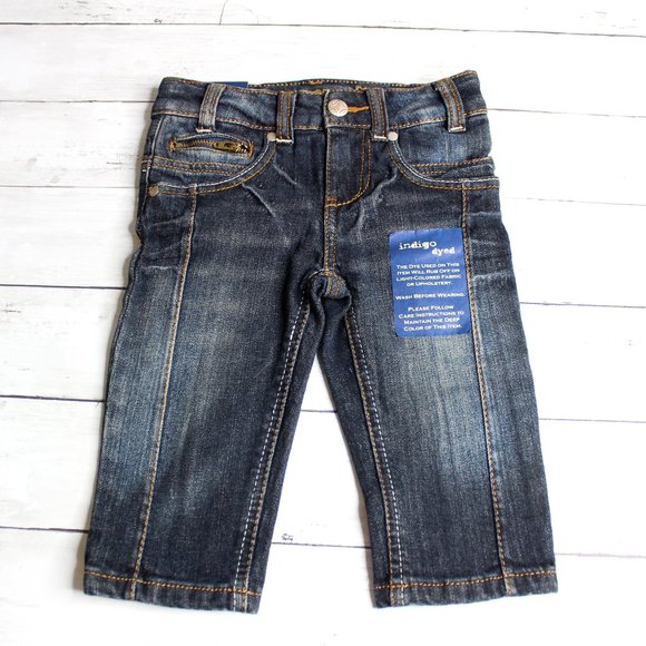 Falls Creek Girl's Denim Blue Jean Bermuda Shorts Size 4 4T Adjustable - Picture 1 of 4